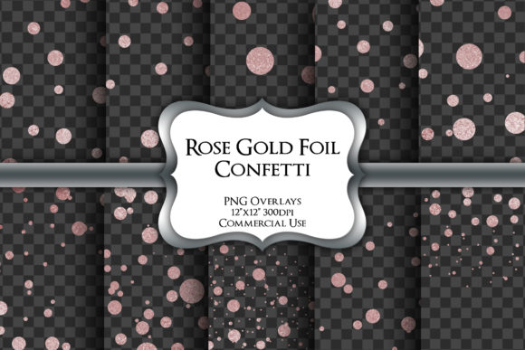 Download Rose Gold Foil Confetti Transparent PNG - Rose gold foil Collection