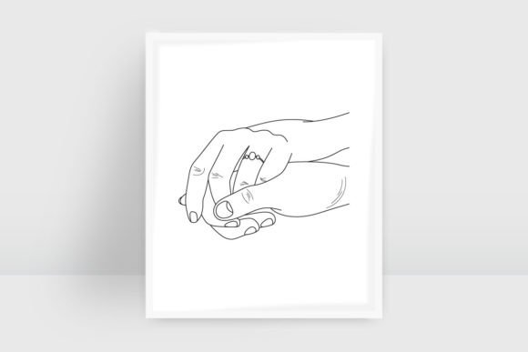 Download Holding Hands Line Art Illustrations - Premium Resources