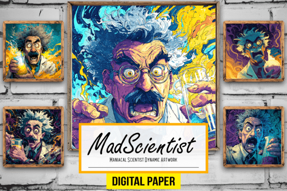 Download Maniacal Scientist Dynamic Art Backdrop - Premium Resources