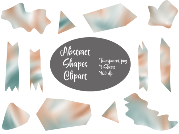 Download Painted Abstract Shapes Clipart Stickers - Paint Collection